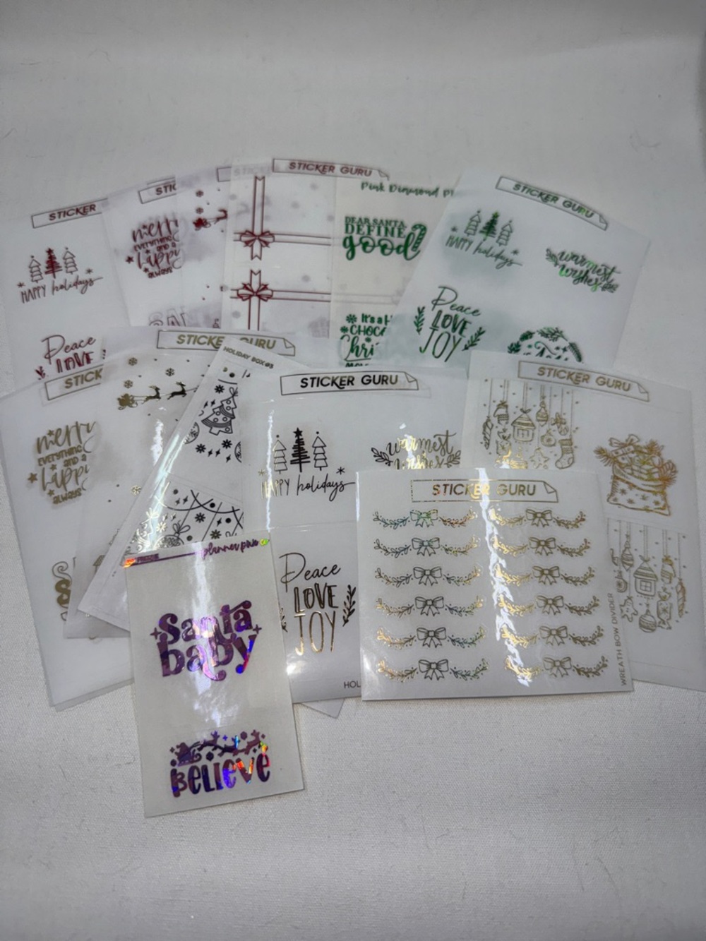 DESTASH Holiday Christmas Planner Stickers 16pcs